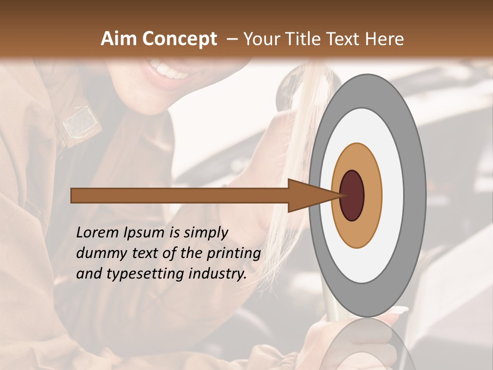 Caucasian Transport Beauty PowerPoint Template