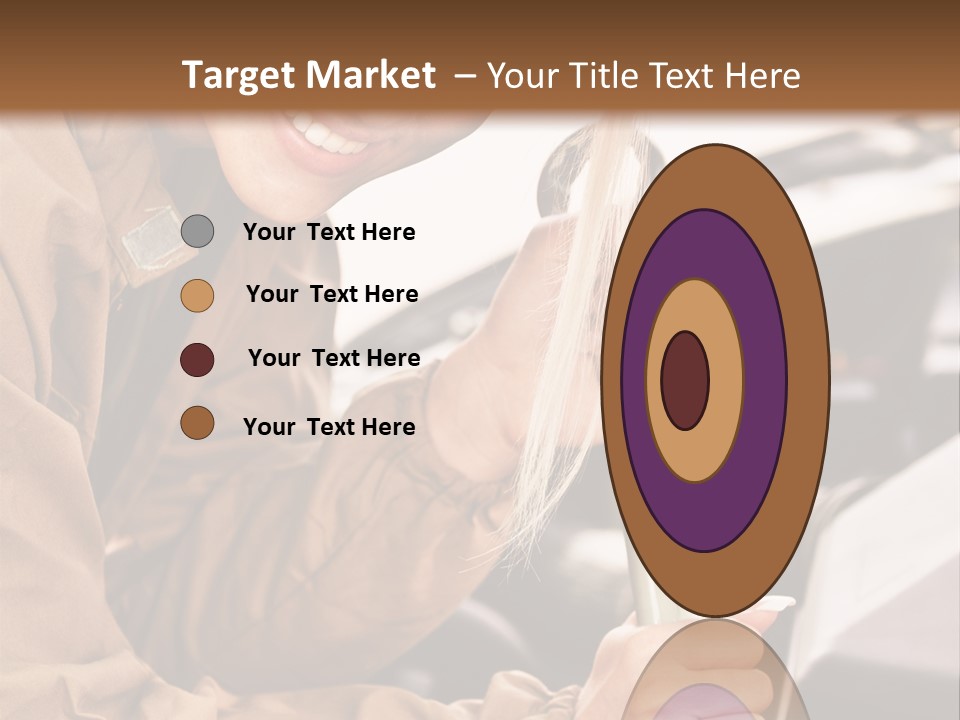 Caucasian Transport Beauty PowerPoint Template