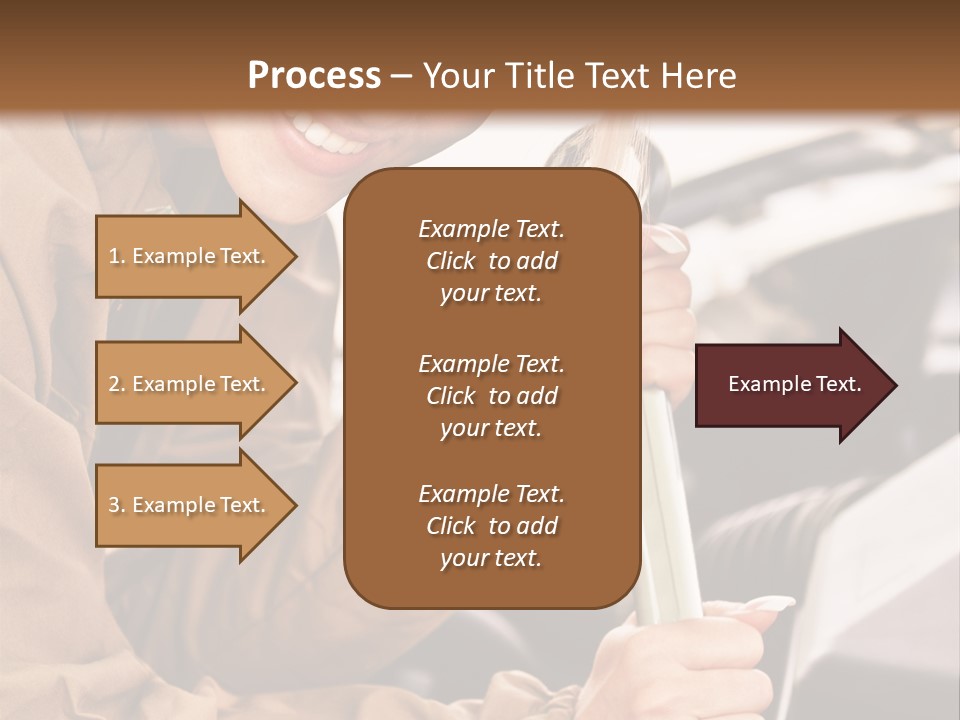 Caucasian Transport Beauty PowerPoint Template