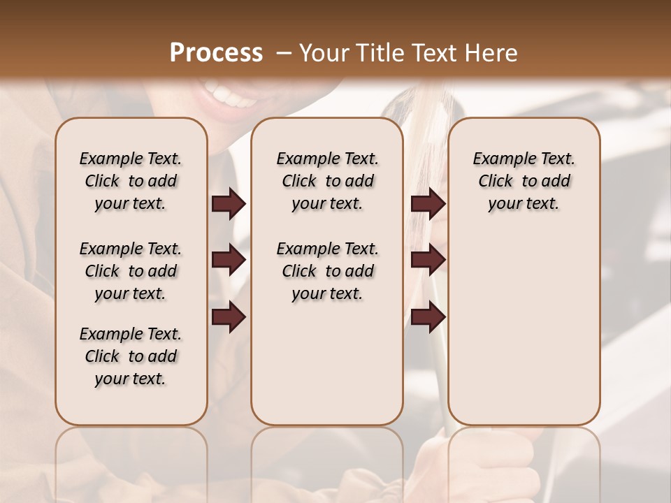 Caucasian Transport Beauty PowerPoint Template