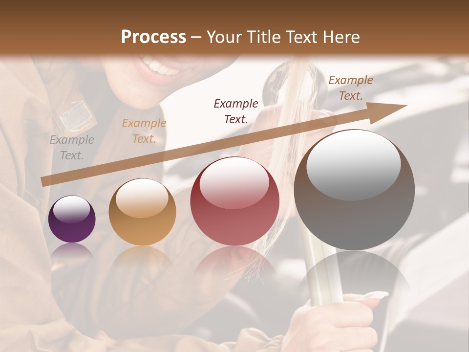 Caucasian Transport Beauty PowerPoint Template