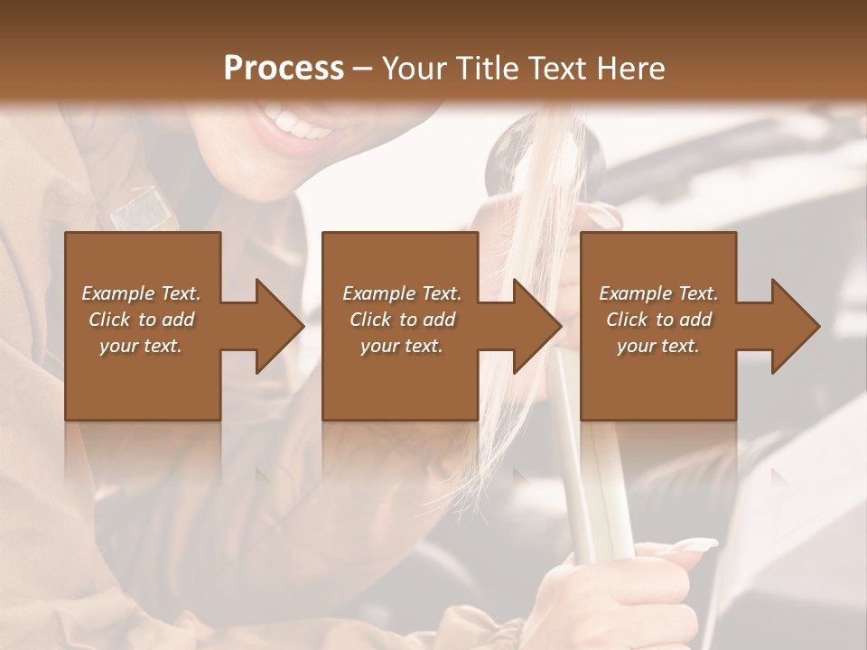 Caucasian Transport Beauty PowerPoint Template