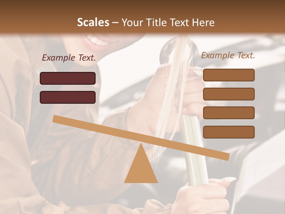 Caucasian Transport Beauty PowerPoint Template