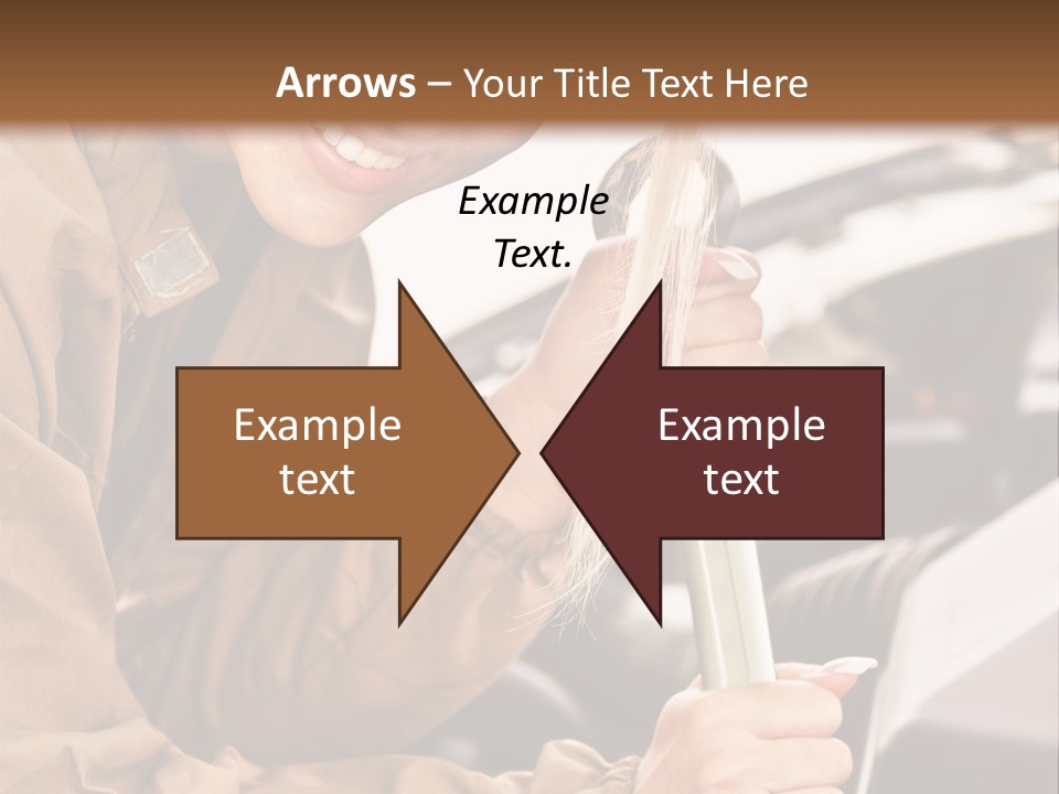 Caucasian Transport Beauty PowerPoint Template