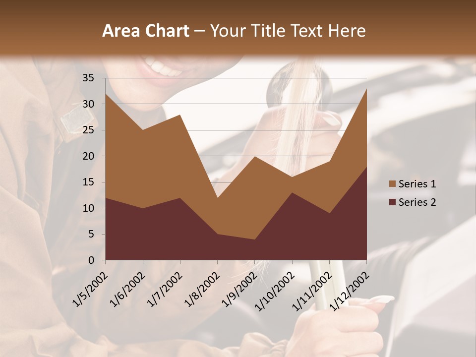 Caucasian Transport Beauty PowerPoint Template