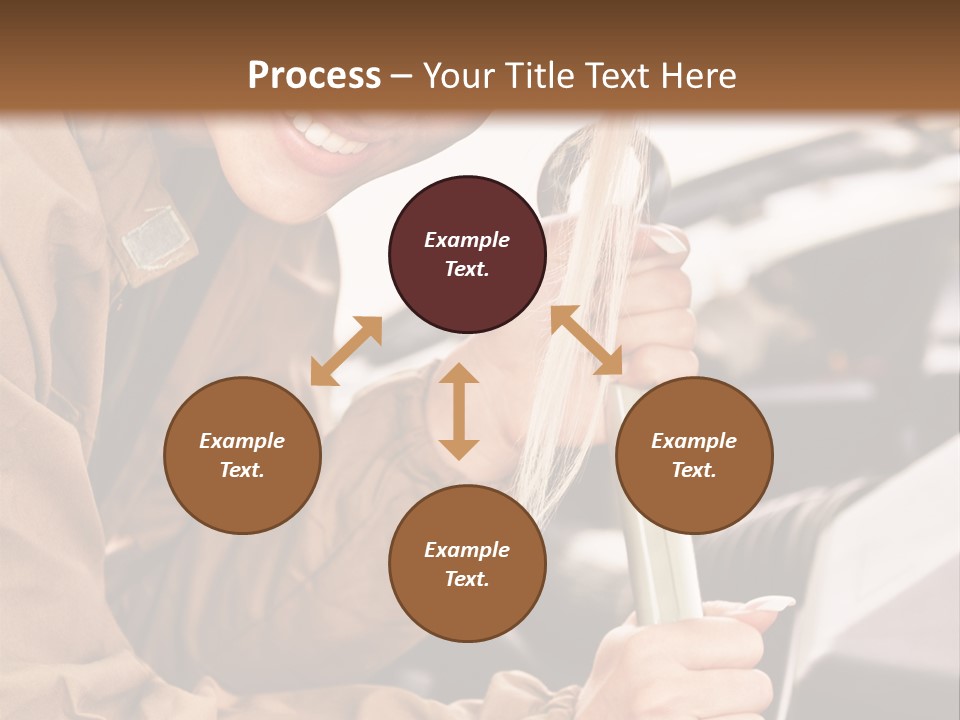 Caucasian Transport Beauty PowerPoint Template