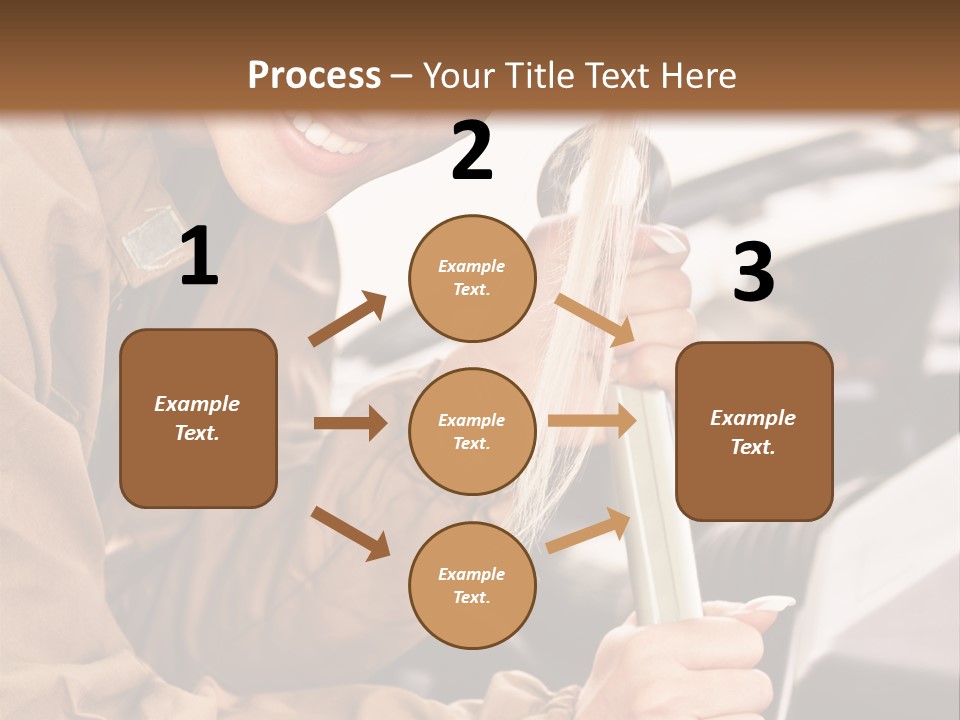 Caucasian Transport Beauty PowerPoint Template