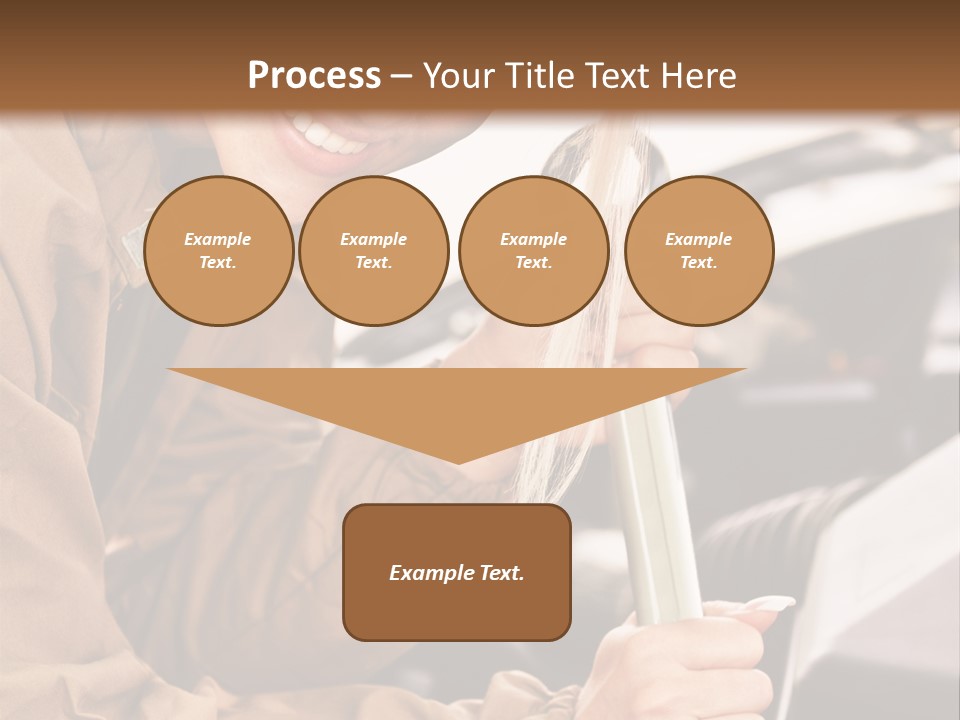 Caucasian Transport Beauty PowerPoint Template