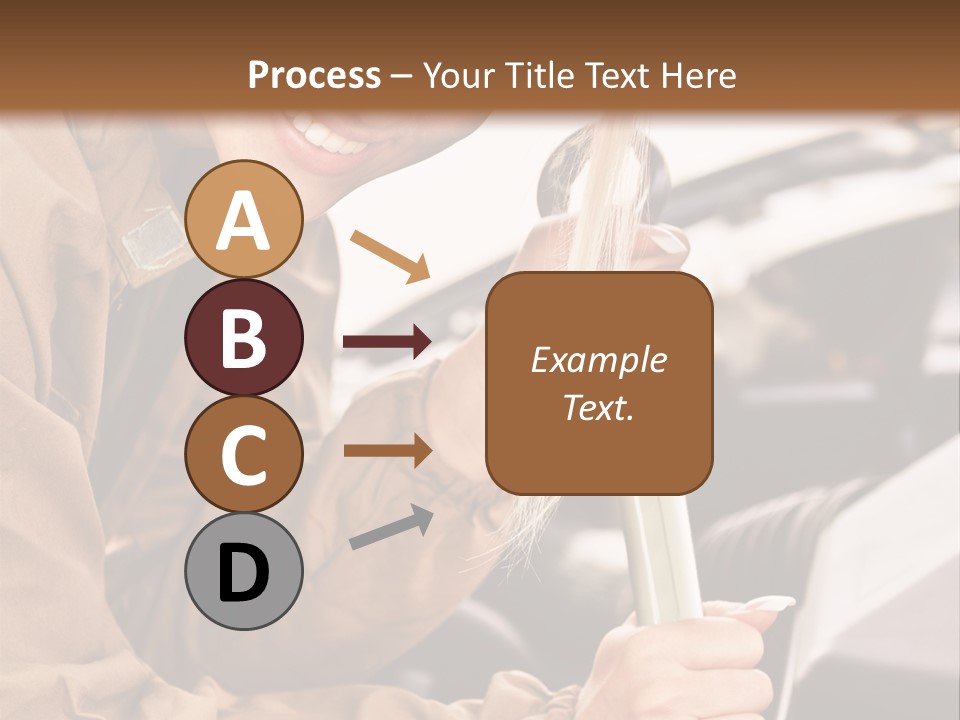 Caucasian Transport Beauty PowerPoint Template