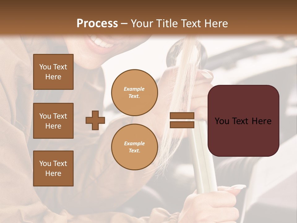 Caucasian Transport Beauty PowerPoint Template