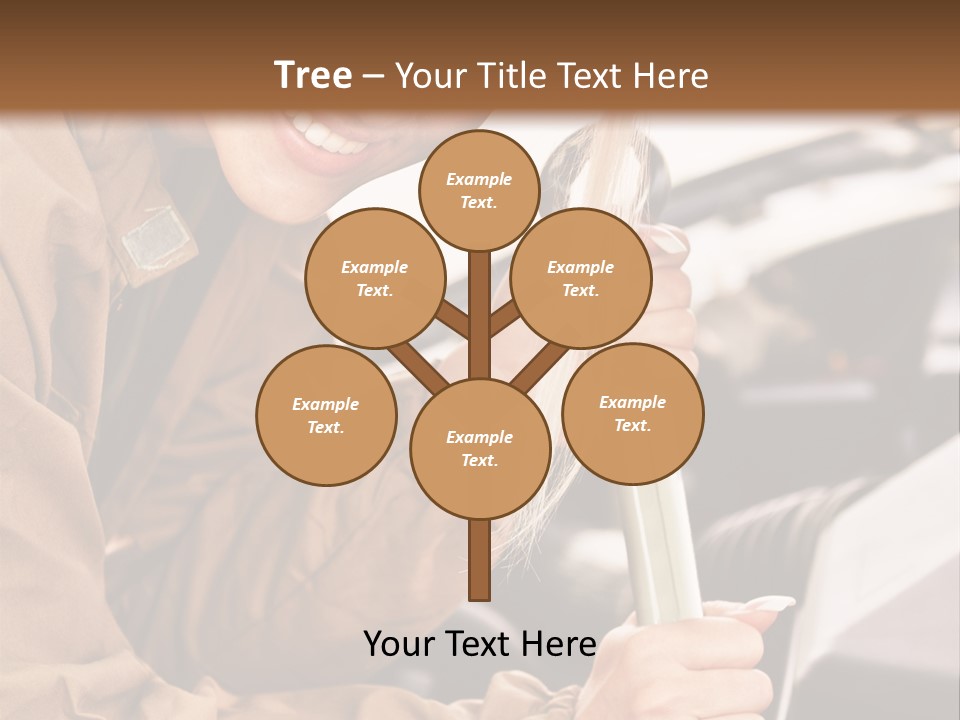 Caucasian Transport Beauty PowerPoint Template