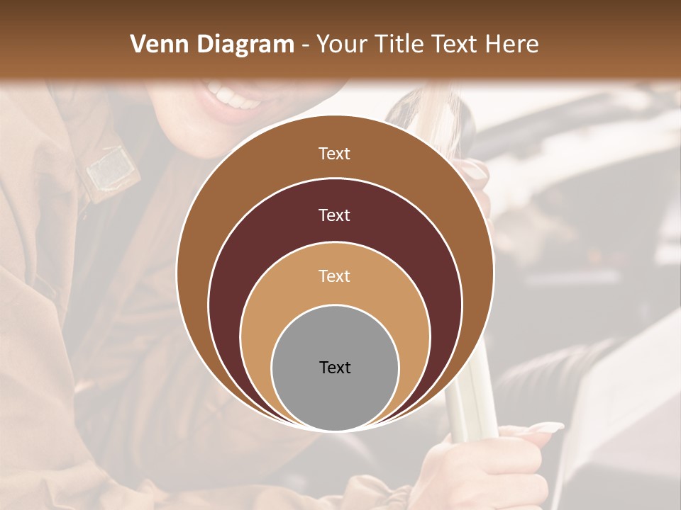 Caucasian Transport Beauty PowerPoint Template