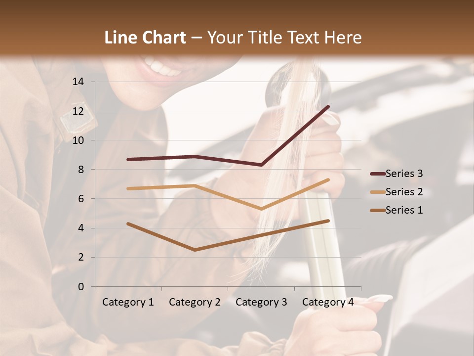 Caucasian Transport Beauty PowerPoint Template