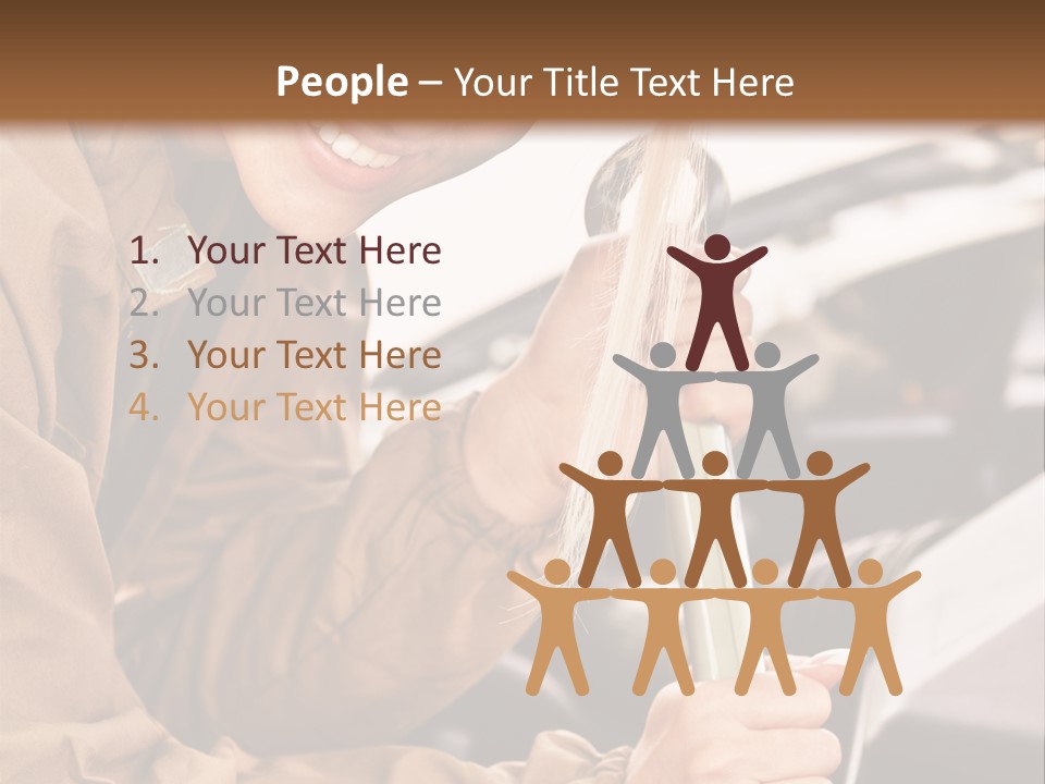 Caucasian Transport Beauty PowerPoint Template