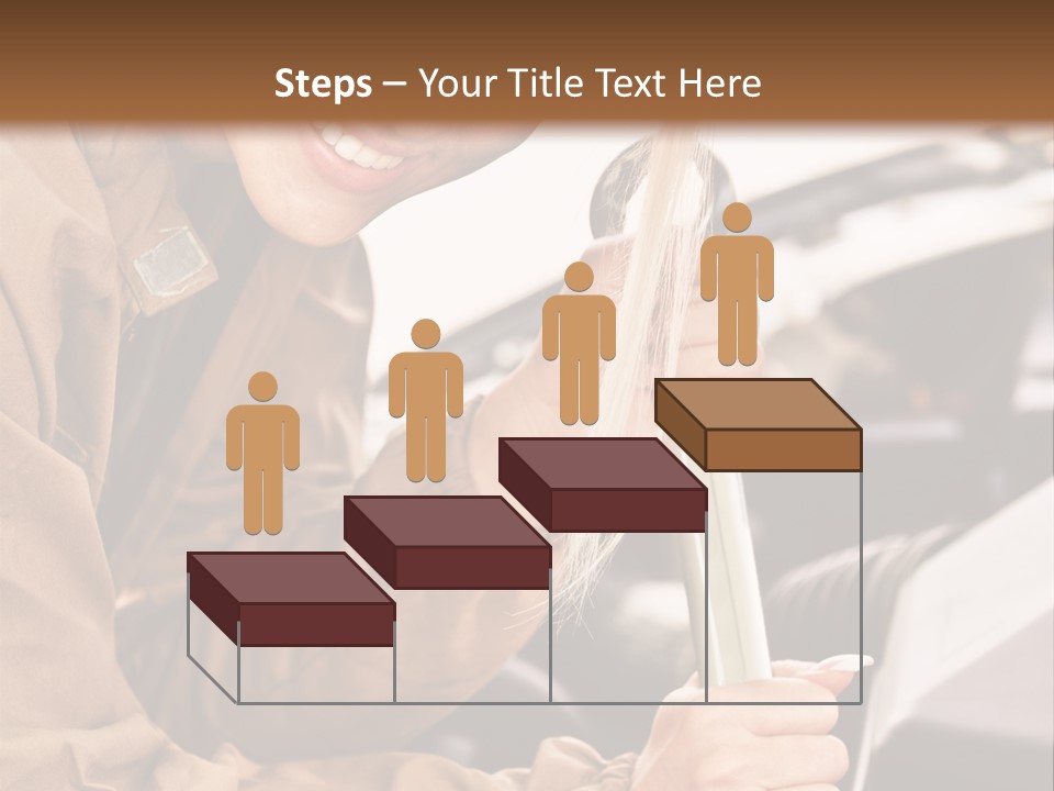 Caucasian Transport Beauty PowerPoint Template