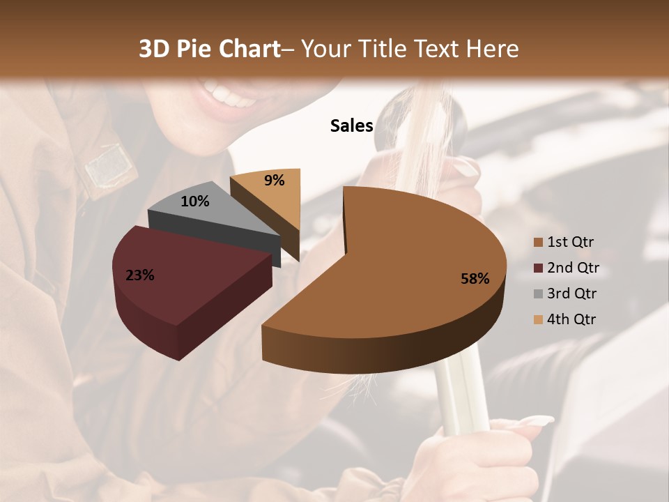 Caucasian Transport Beauty PowerPoint Template