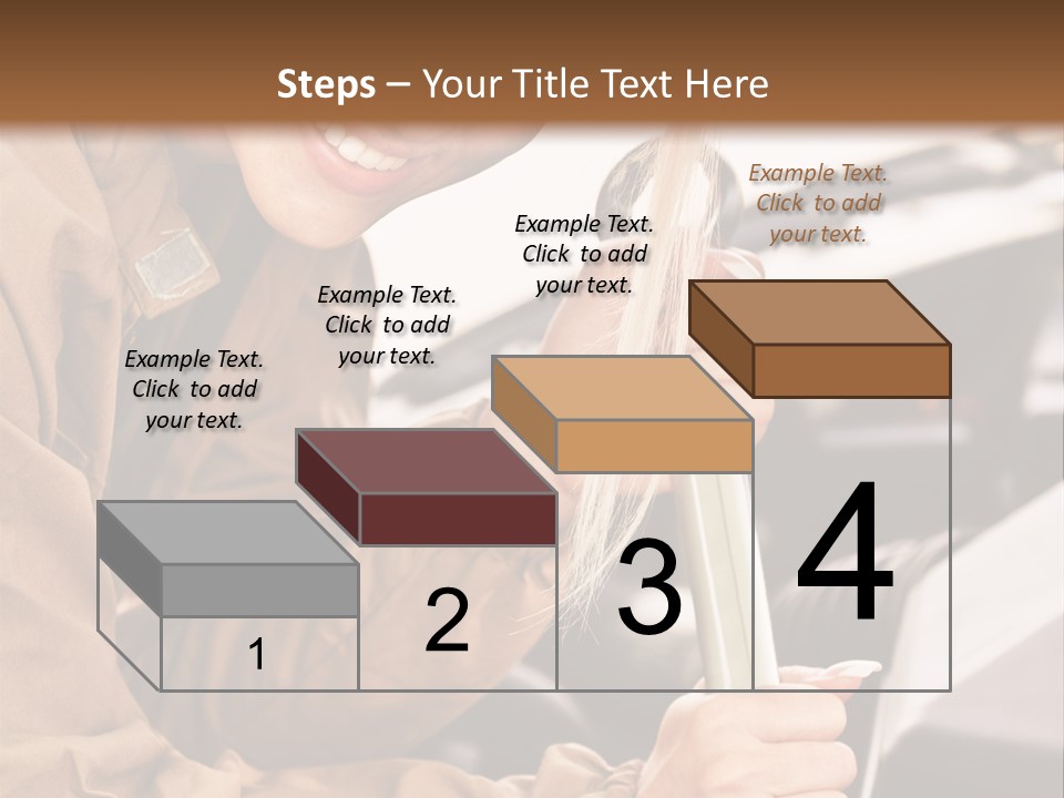 Caucasian Transport Beauty PowerPoint Template