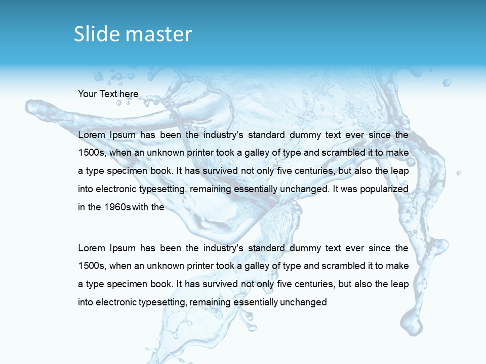 Water Wave White PowerPoint Template