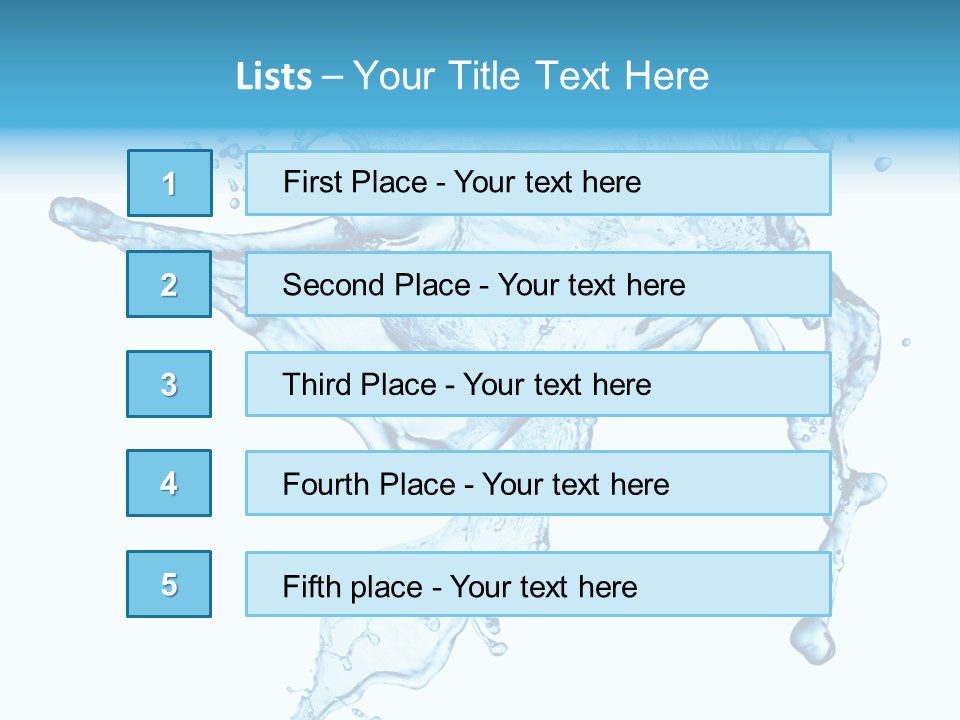 Water Wave White PowerPoint Template