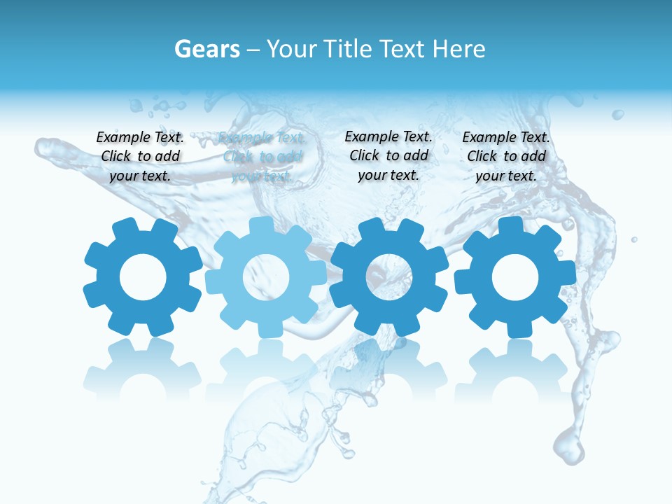 Water Wave White PowerPoint Template