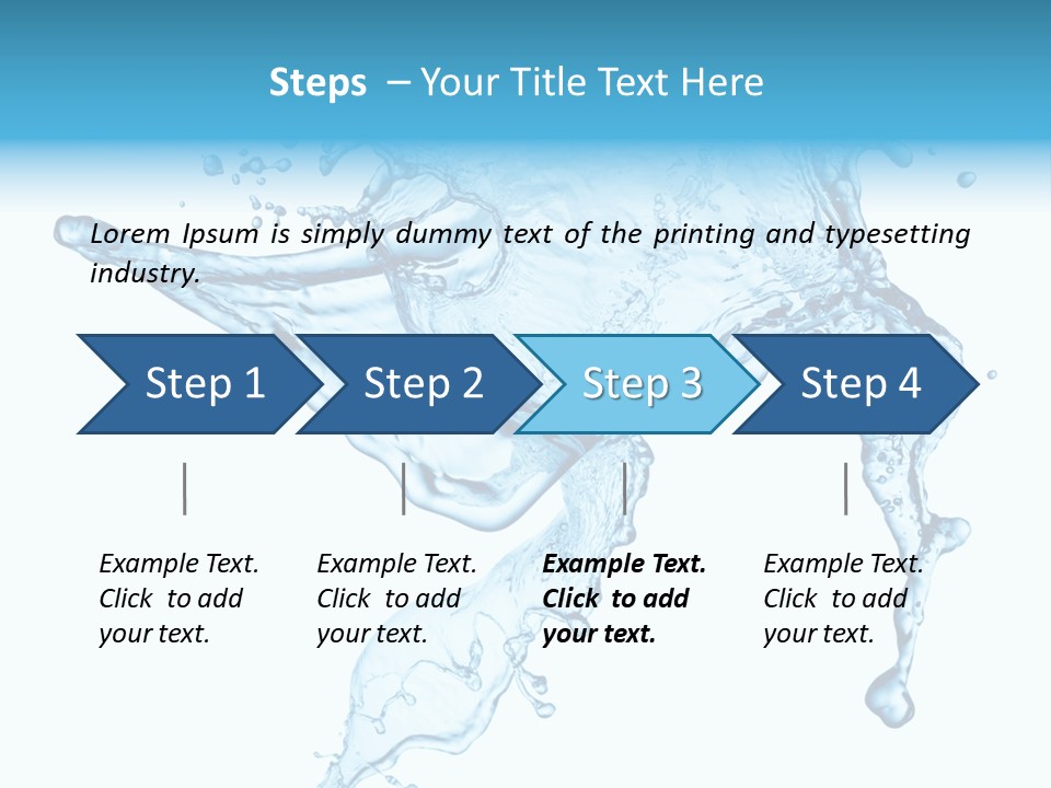Water Wave White PowerPoint Template