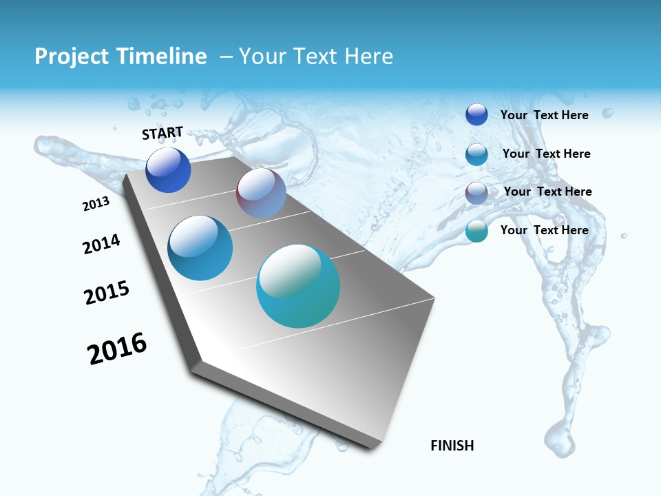 Water Wave White PowerPoint Template