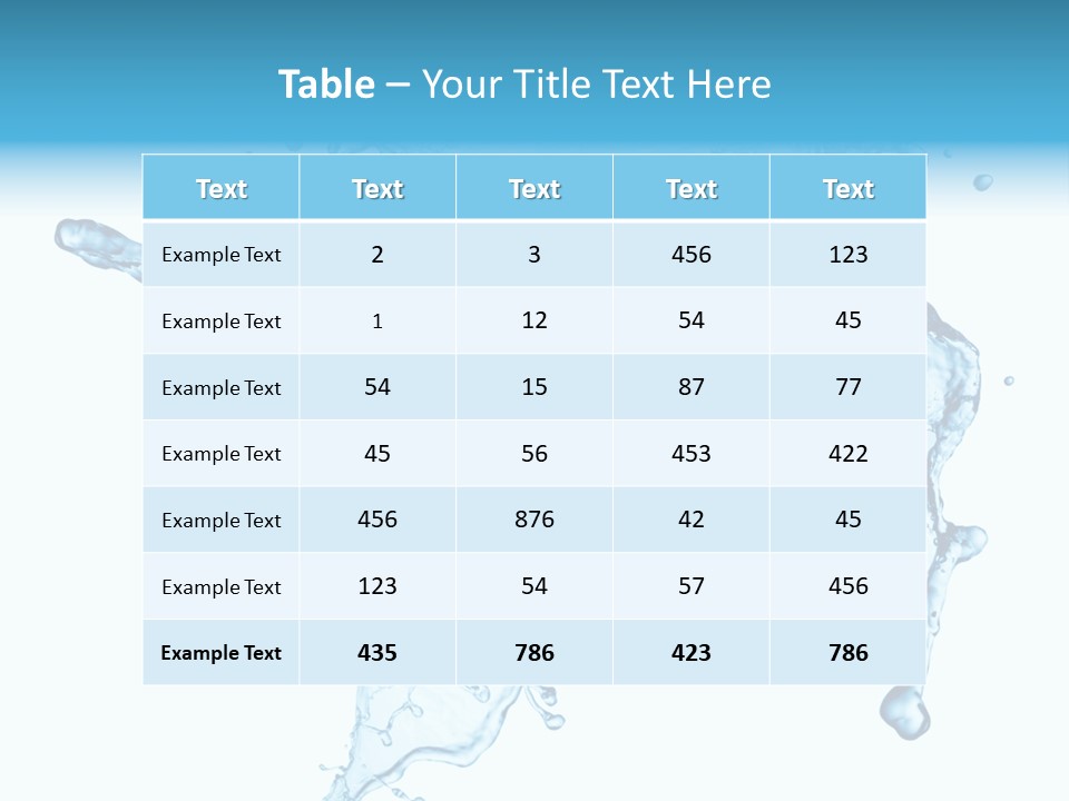 Water Wave White PowerPoint Template