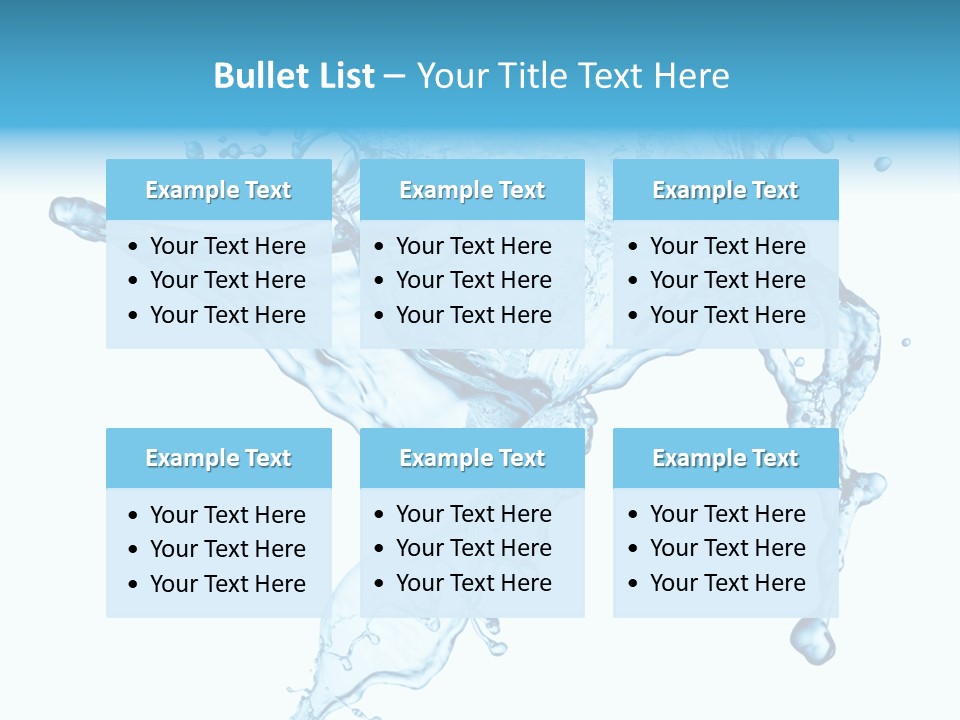 Water Wave White PowerPoint Template