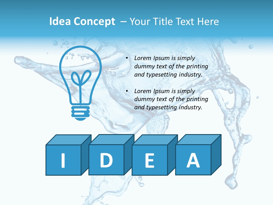 Water Wave White PowerPoint Template