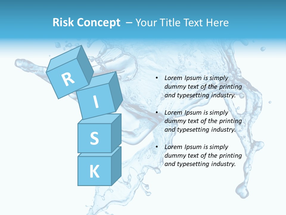 Water Wave White PowerPoint Template