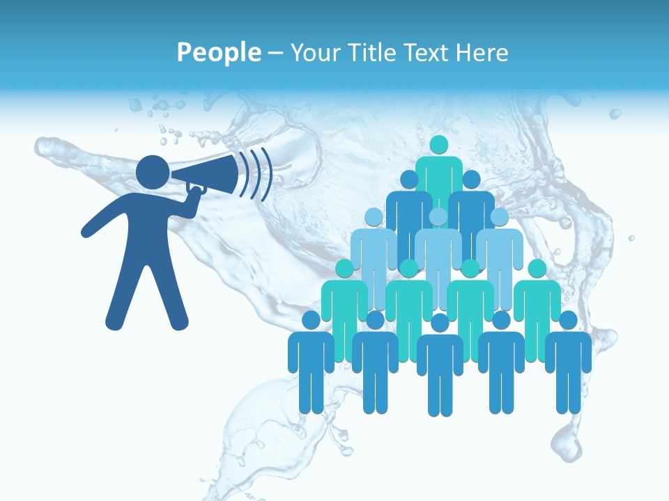 Water Wave White PowerPoint Template