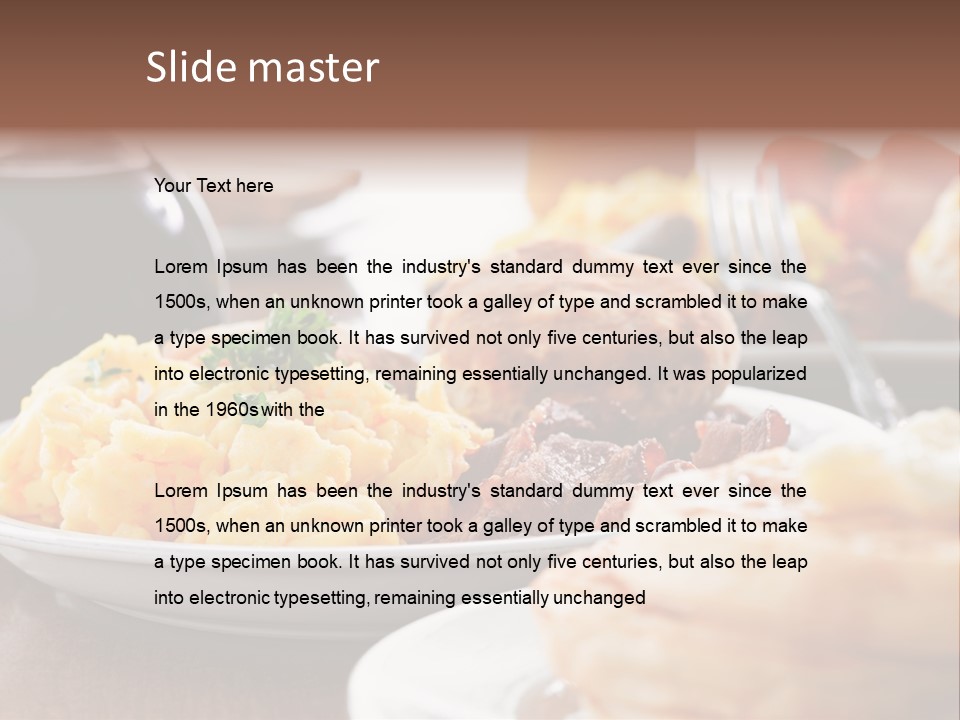 Dish Closeup Links PowerPoint Template
