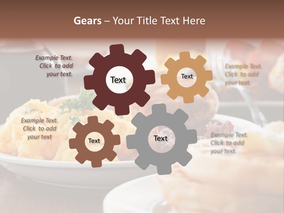 Dish Closeup Links PowerPoint Template