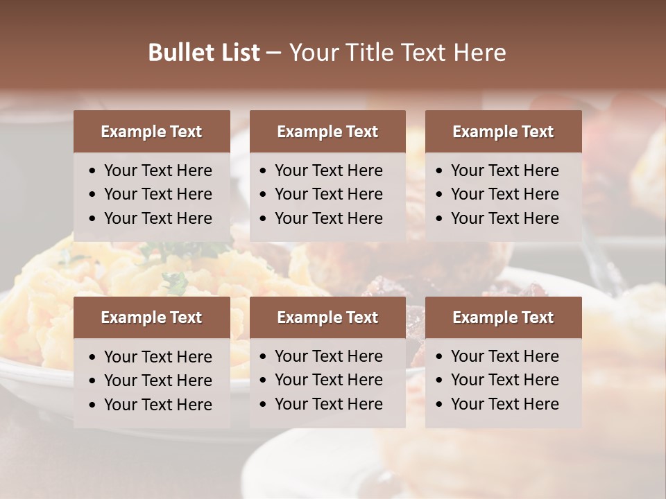 Dish Closeup Links PowerPoint Template