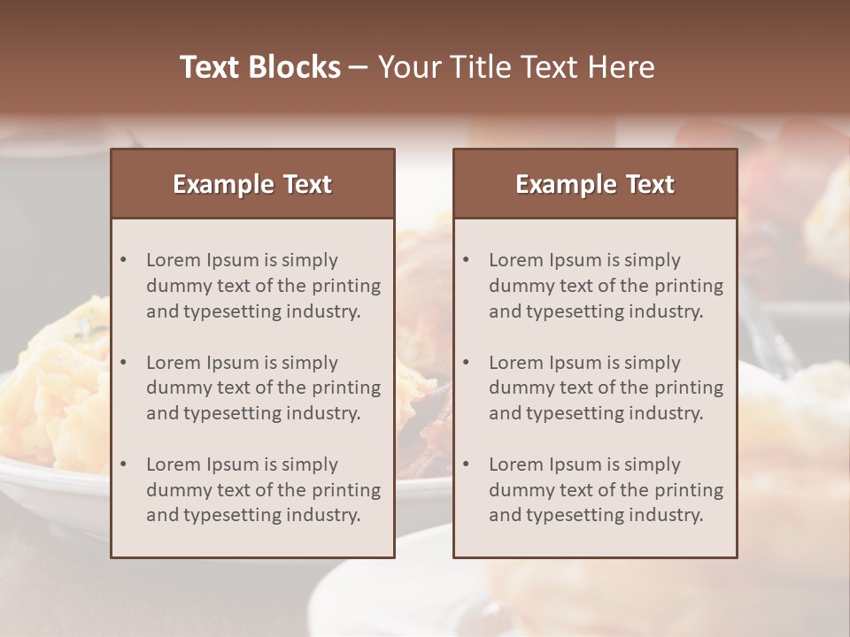 Dish Closeup Links PowerPoint Template
