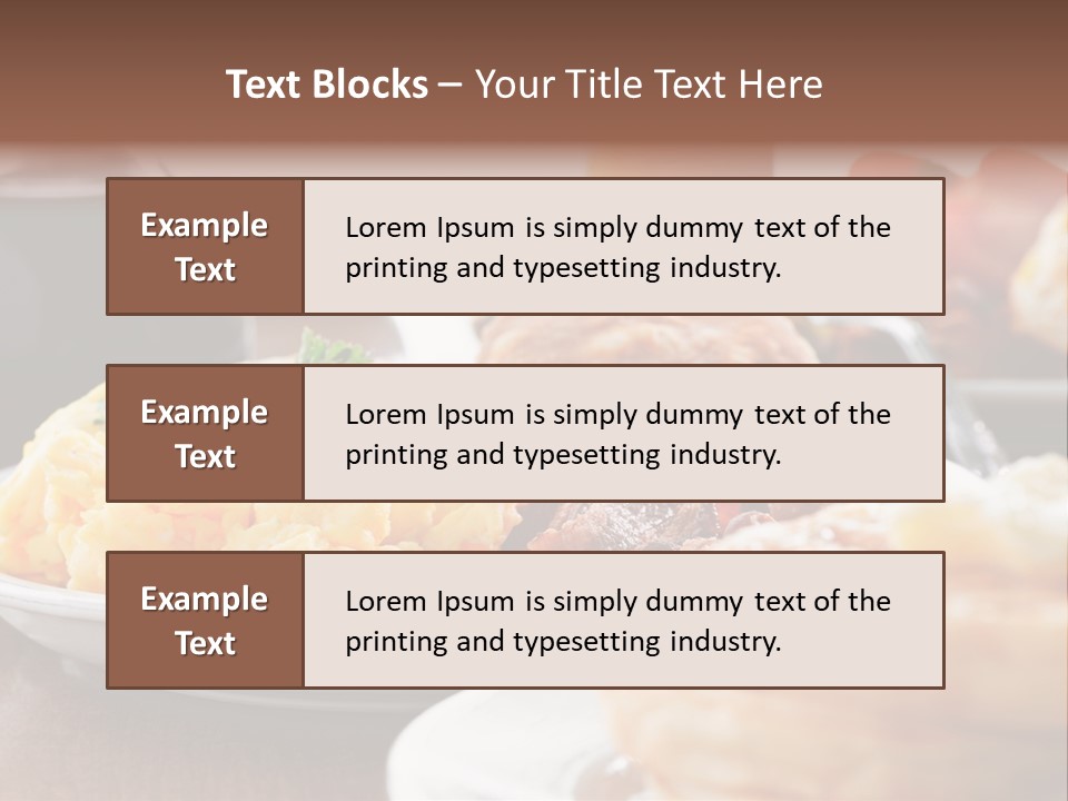 Dish Closeup Links PowerPoint Template