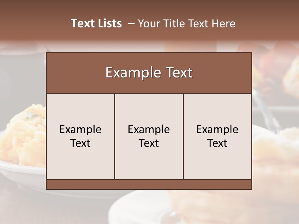 Dish Closeup Links PowerPoint Template