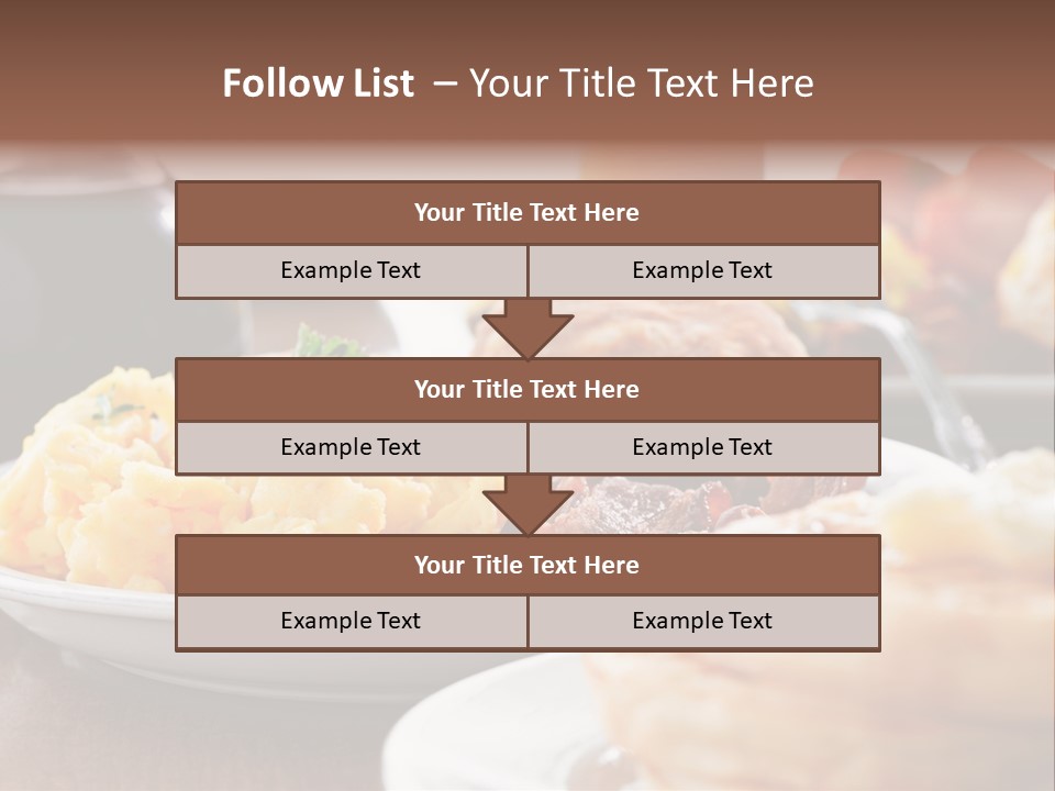 Dish Closeup Links PowerPoint Template