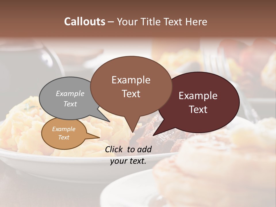 Dish Closeup Links PowerPoint Template