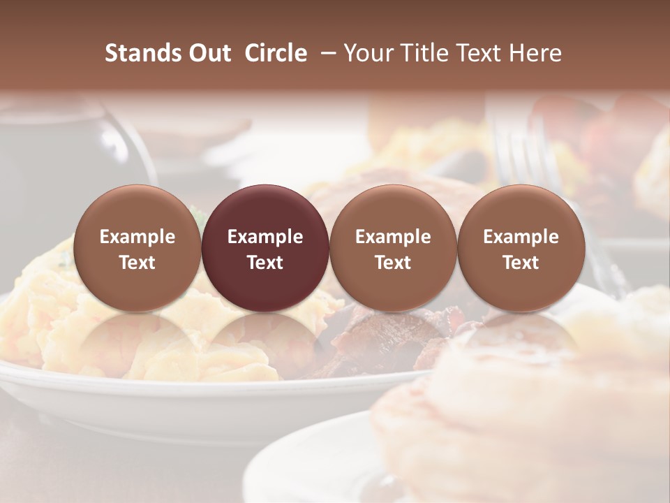 Dish Closeup Links PowerPoint Template