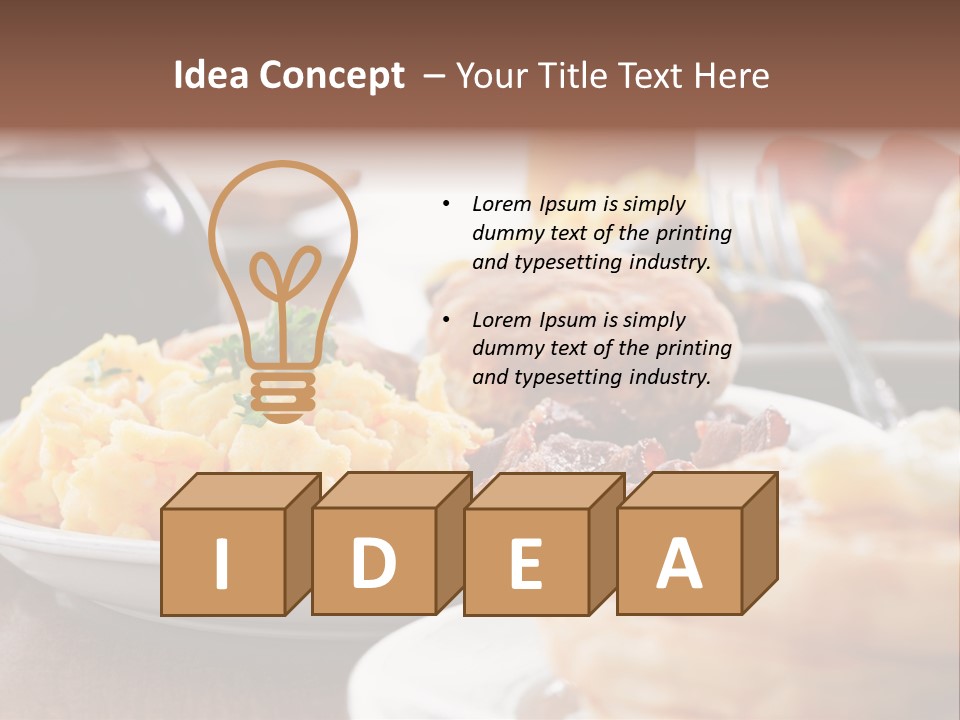 Dish Closeup Links PowerPoint Template