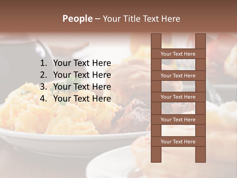 Dish Closeup Links PowerPoint Template