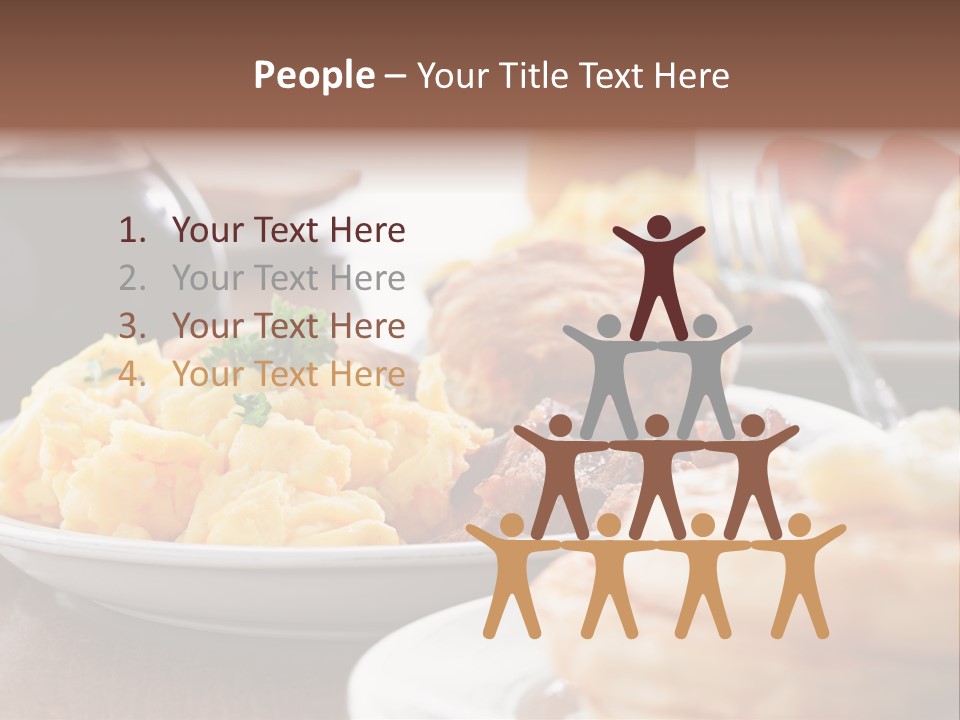Dish Closeup Links PowerPoint Template