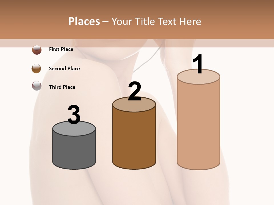 Adult Topless Blond PowerPoint Template