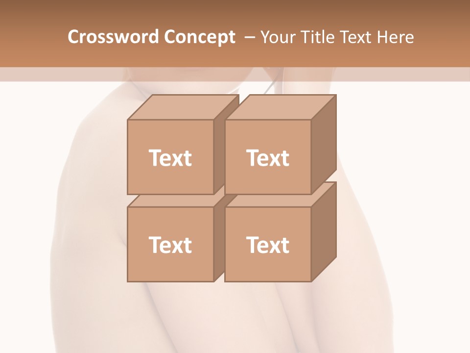 Adult Topless Blond PowerPoint Template