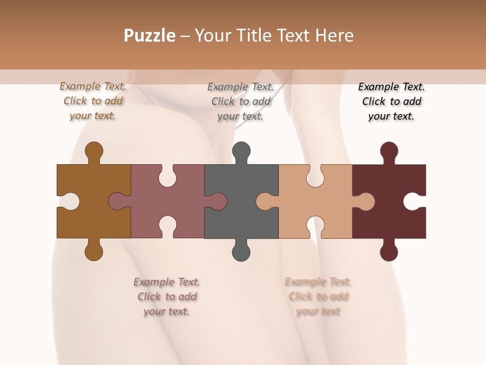 Adult Topless Blond PowerPoint Template