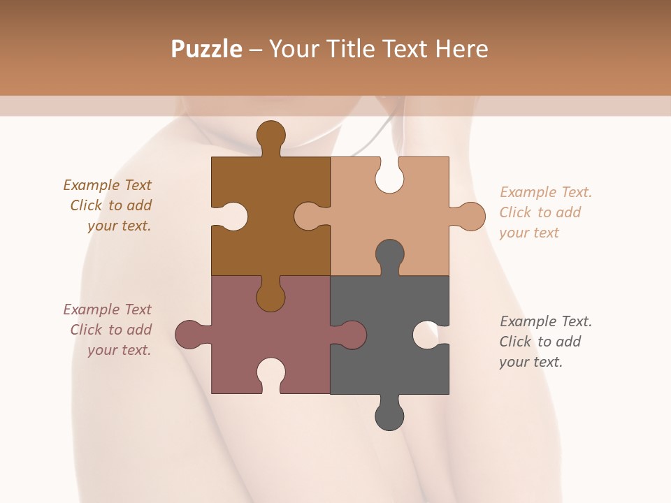 Adult Topless Blond PowerPoint Template