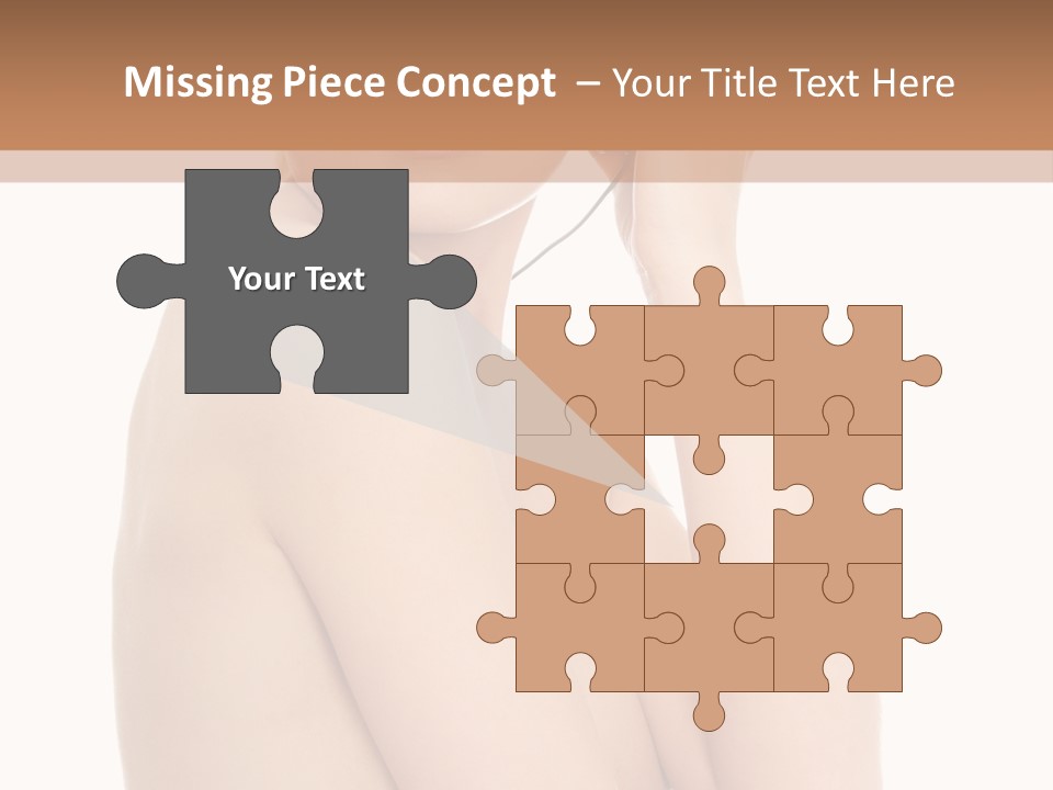 Adult Topless Blond PowerPoint Template