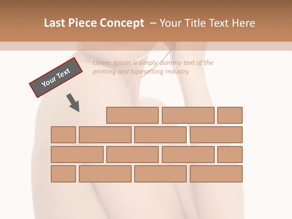 Adult Topless Blond PowerPoint Template