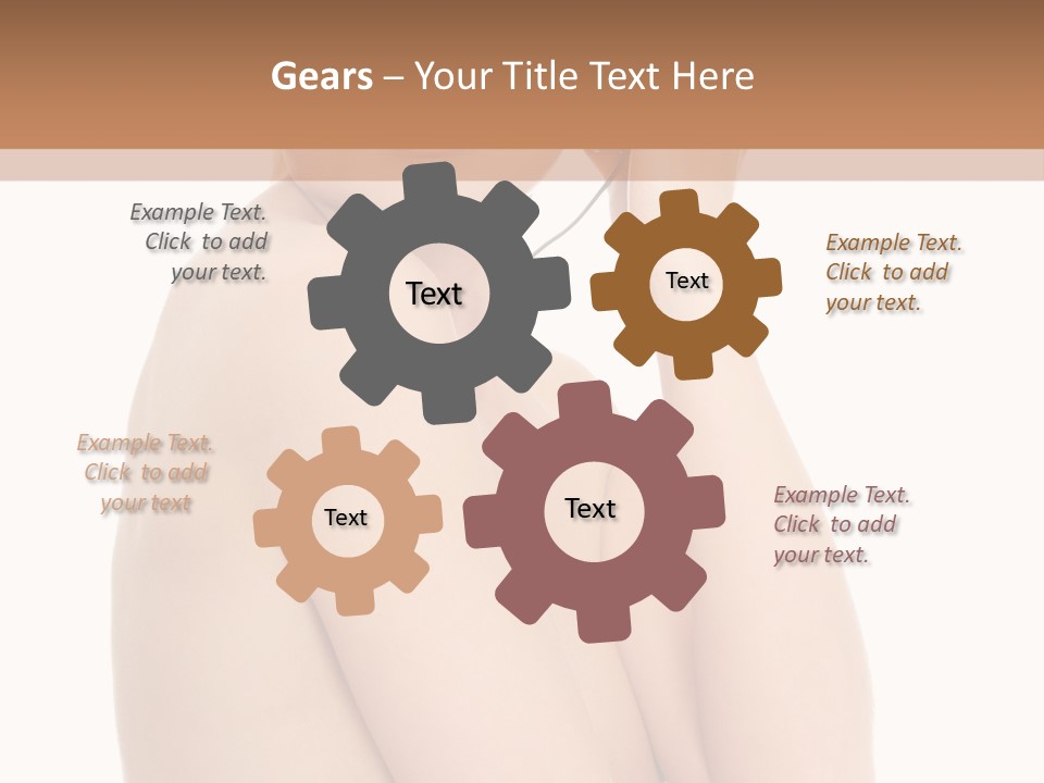 Adult Topless Blond PowerPoint Template